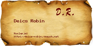 Deics Robin névjegykártya